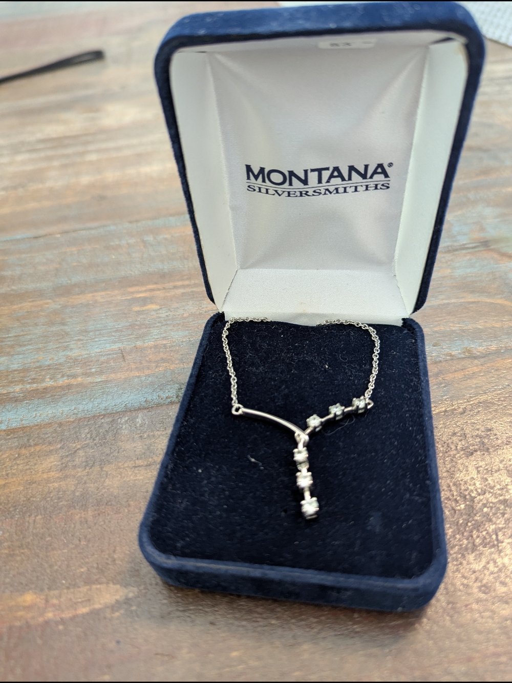 Montana Silversmiths Silver Y-Drop Necklace with Zirconias